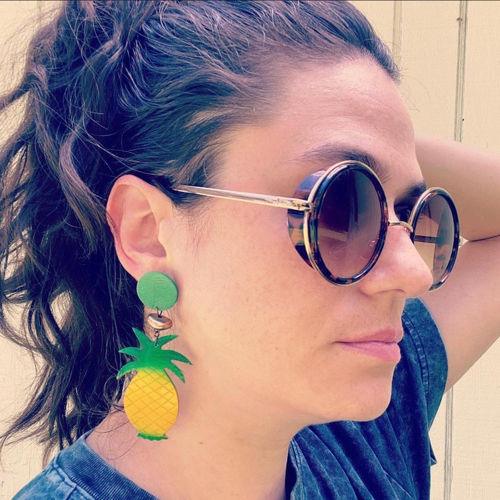 Vintage pineapple earrings
